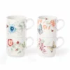 Lenox Butterfly Meadow 4-Piece Stacking Mug Set Dinnerware