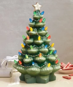 Lenox Treasured Traditions Green Light-Up Tree Figurine