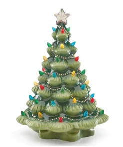 Lenox Treasured Traditions Green Light-Up Tree Figurine