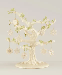 Lenox Snowflake 10 Piece Ornament & Tree Set