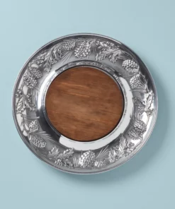 Lenox Holiday Metal & Wood Cheeseboard