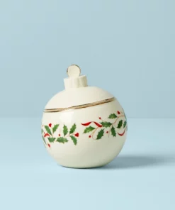 Lenox Dinnerware Holiday Ornament Candy Jar