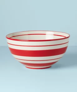 Lenox Holiday Handpaint Stripe Mixing Bowl