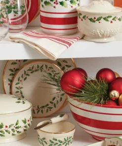 Lenox Holiday Handpaint Stripe Mixing Bowl