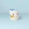 Lenox Butterfly Meadow Scalloped Blue Geranium Candle