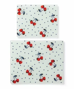Kate Spade Kitchen Vintage Cherry Dot 2-Piece Prep Board Set