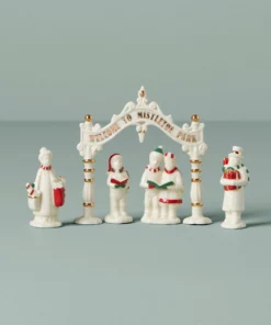 Lenox Mistletoe Park 5-Piece Figurine Set Home Décor