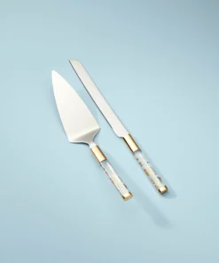 Lenox Flatware Opal Innocence Flourish Cake Knife & Server