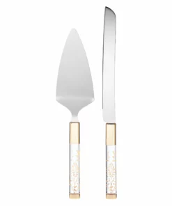Lenox Flatware Opal Innocence Flourish Cake Knife & Server