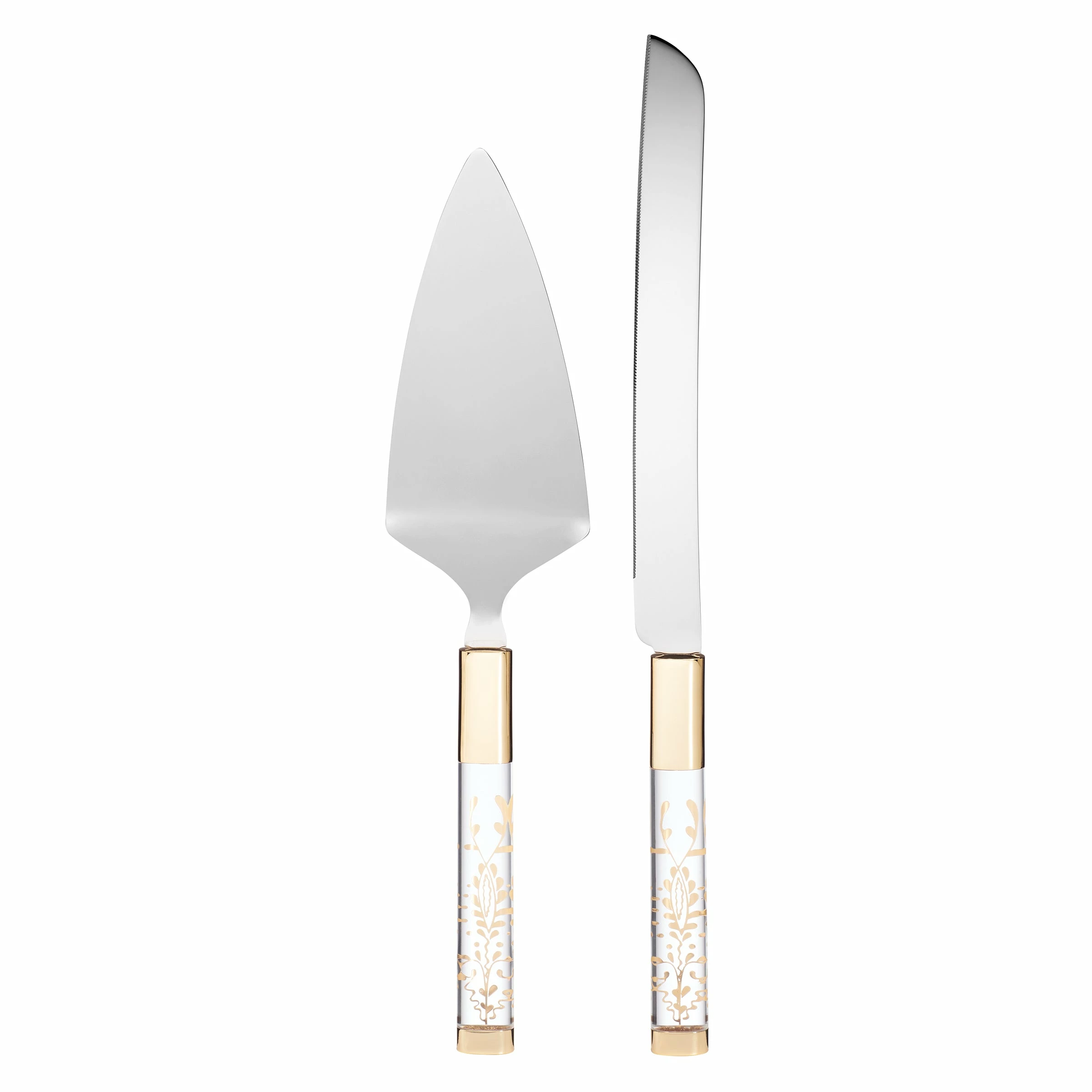 Lenox Flatware Opal Innocence Flourish Cake Knife & Server