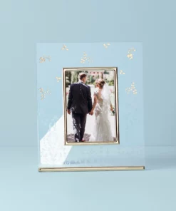 Lenox Opal Innocence Flourish Glass Picture Frame