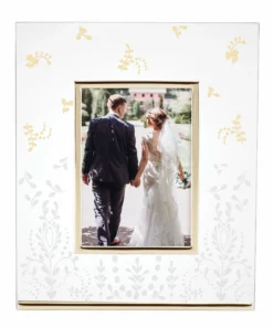 Lenox Opal Innocence Flourish Glass Picture Frame