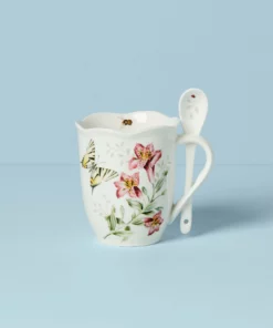 Lenox Butterfly Meadow Mug & Spoon Dinnerware