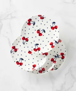 Kate Spade Vintage Cherry Dot 4-Piece Accent Plate Set Dinnerware