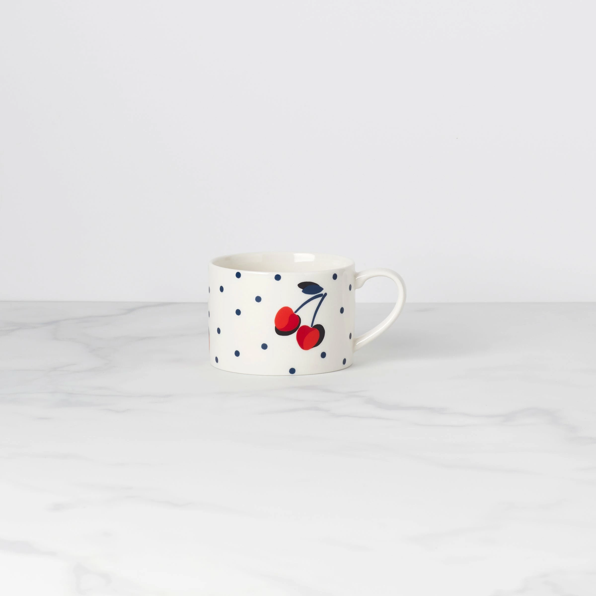 Kate Spade Dinnerware Vintage Cherry Dot Weekend Mug