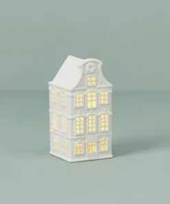 Lenox Décor Light-Up Wreath-Decorated House Figurine