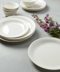 Lenox Dinnerware Profile White Porcelain 4-Piece Accent Plate Set