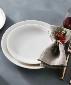 Lenox Dinnerware Profile White Porcelain 4-Piece Accent Plate Set