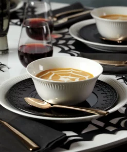 Lenox Profile White Porcelain 4-Piece Dinner Plate Set Dinnerware