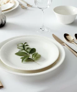 Lenox Profile White Porcelain 4-Piece Dinner Plate Set Dinnerware