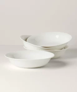 Lenox Dinnerware Profile White Porcelain 4-Piece Pasta Bowl Set