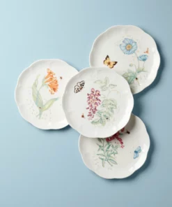 Lenox Butterfly Meadow 4-Piece Accent Plate Set Dinnerware