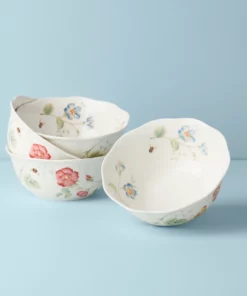 Lenox Dinnerware Butterfly Meadow 4-Piece Large All-Purpose Bowls