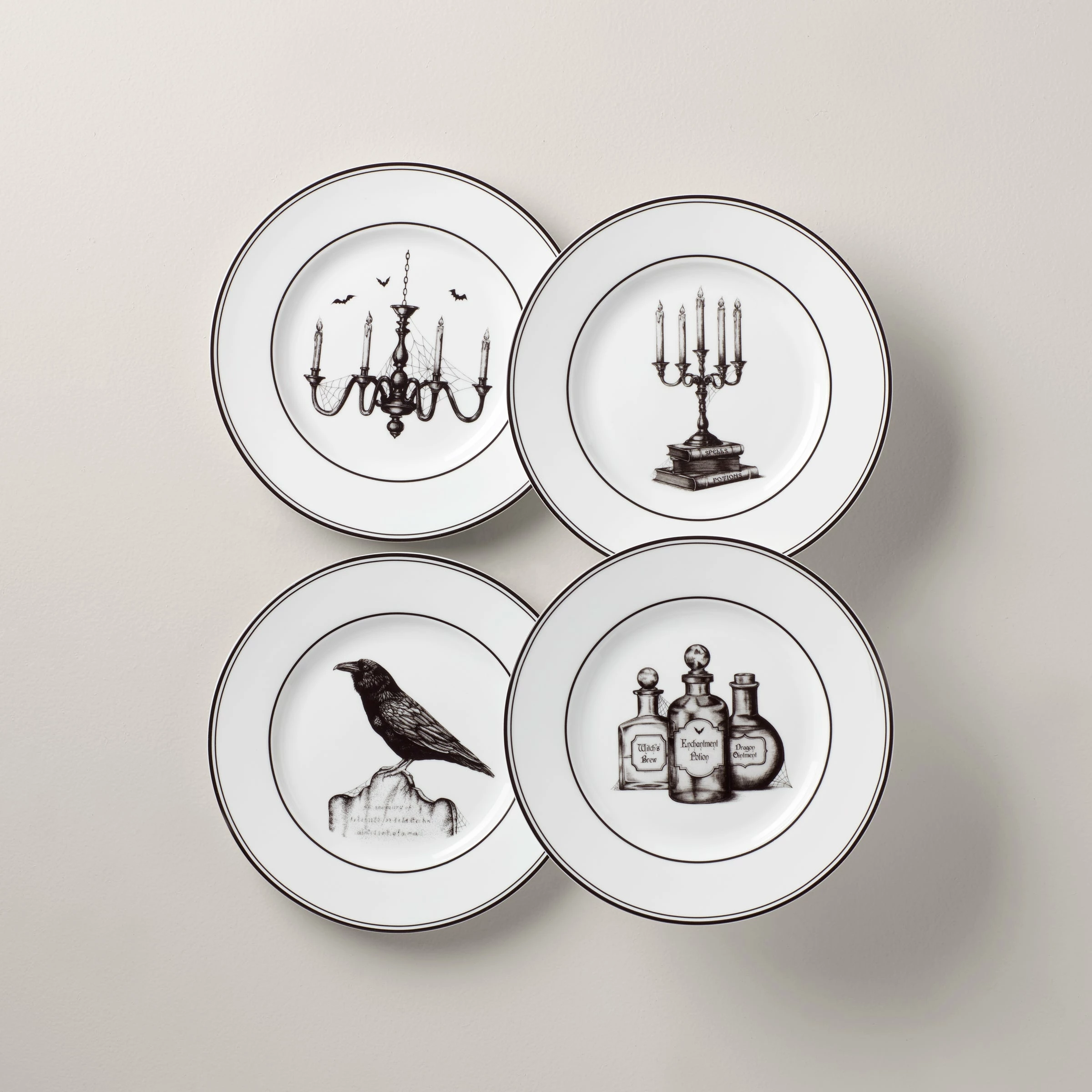 Lenox Vintage Halloween 4-Piece Dessert Plate Set