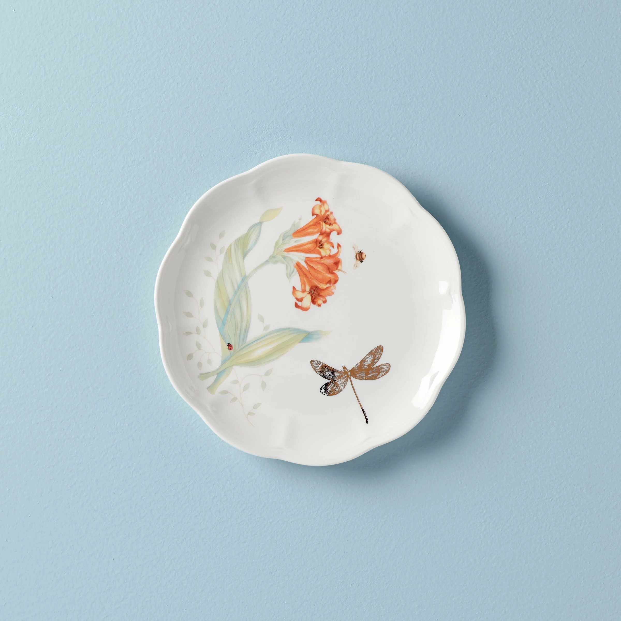 Lenox Butterfly Meadow Gold Accent Plate Dinnerware