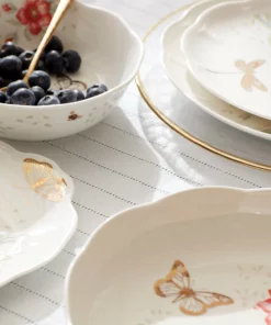 Lenox Butterfly Meadow Gold Accent Plate Dinnerware