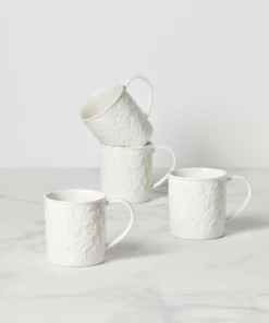 Kate Spade Blossom Lane 4-Piece Mug Set Dinnerware