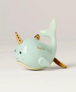 Lenox Narwhal Ornament Personalized Ornaments