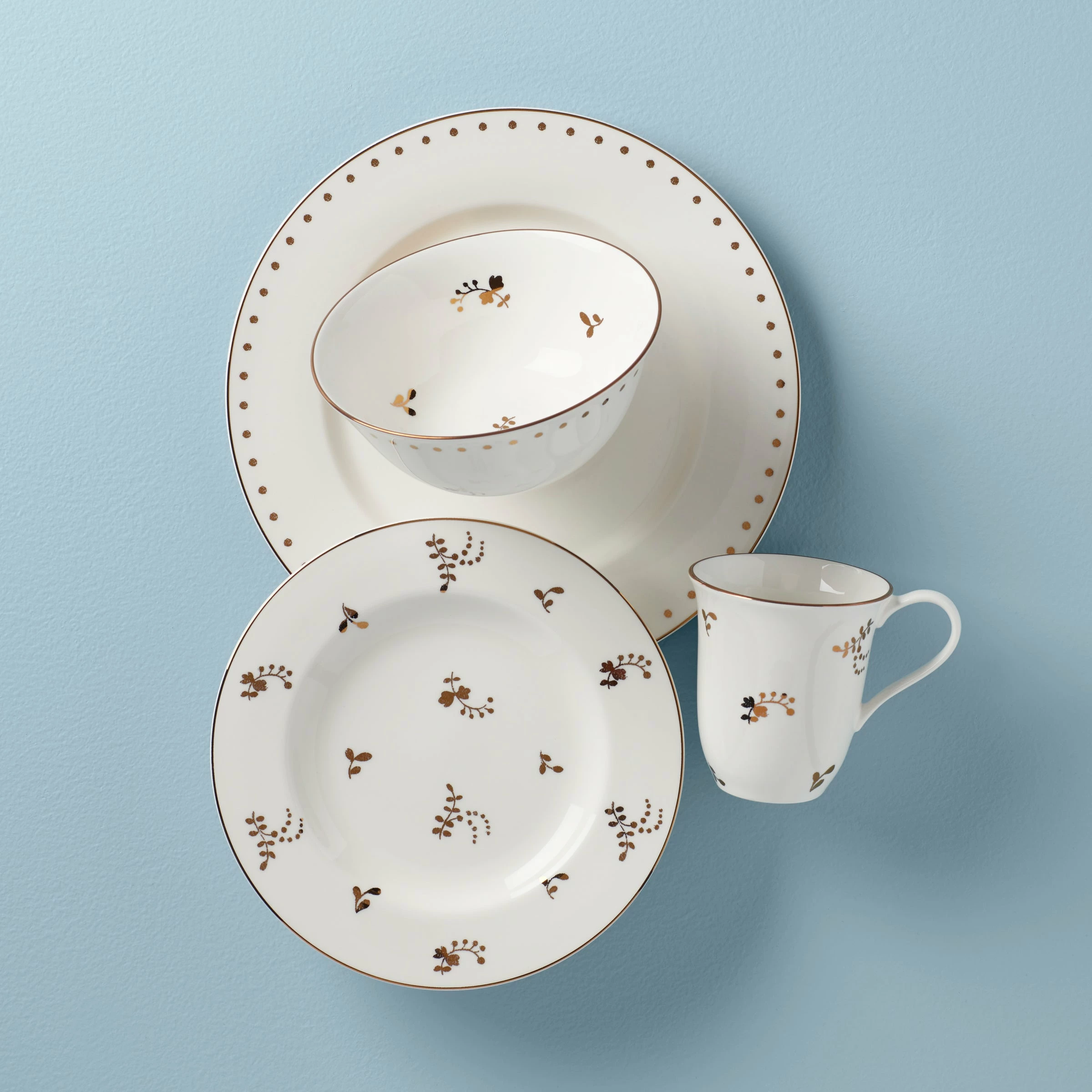 Lenox Dinnerware Opal Innocence Flourish 4-Piece Place Setting