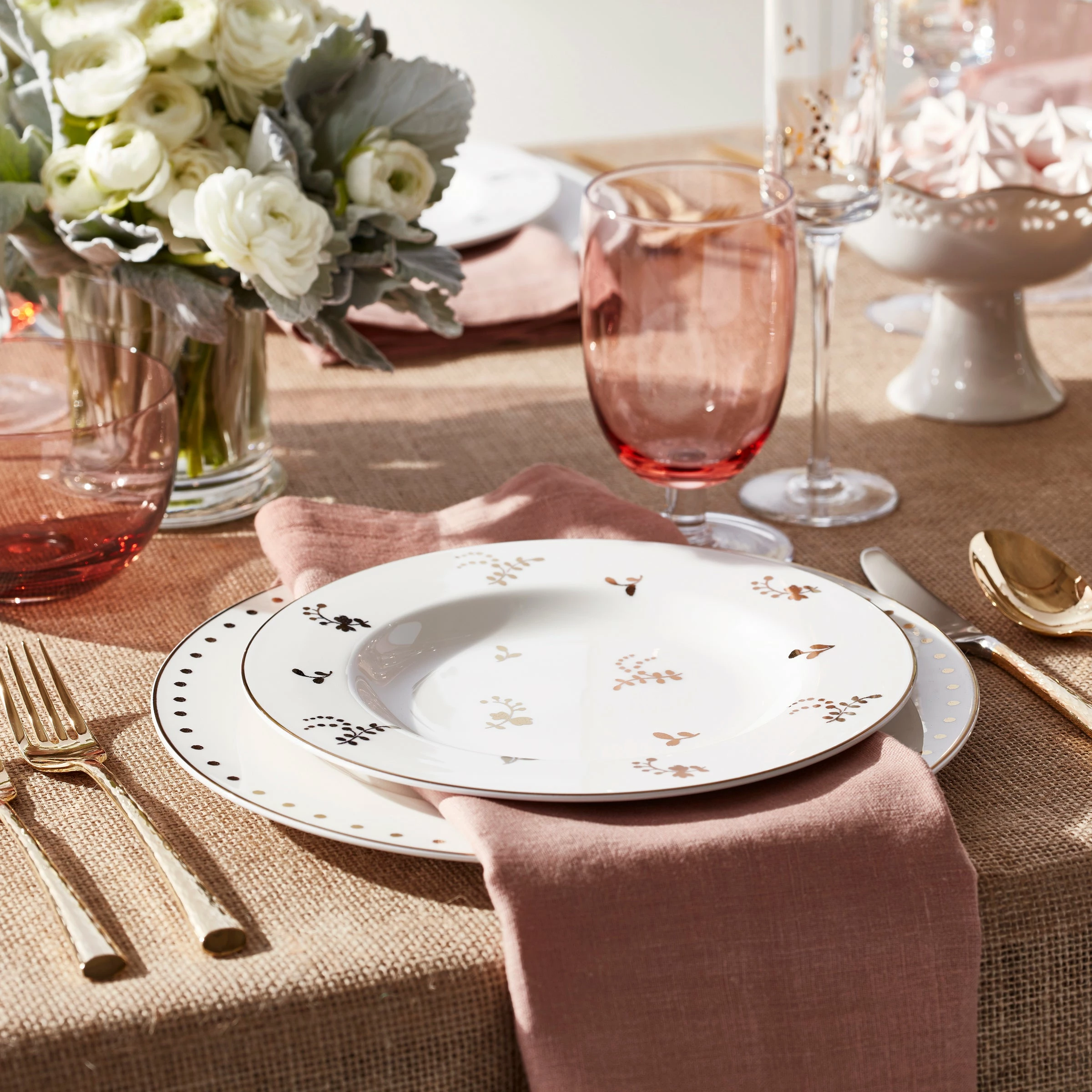 Lenox Dinnerware Opal Innocence Flourish 4-Piece Place Setting