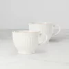 Lenox French Perle Groove 2-Piece Latte Mug Set