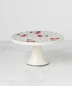 Kate Spade Vintage Cherry Dot Cake Plate Dinnerware