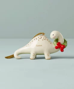 Lenox Personalized Ornaments Dinosaur & Wreath Ornament
