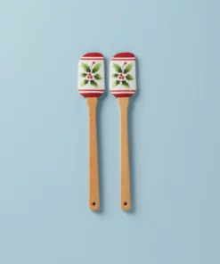 Lenox Holiday Handpaint Stripe 2-Piece Spatula Set Kitchen