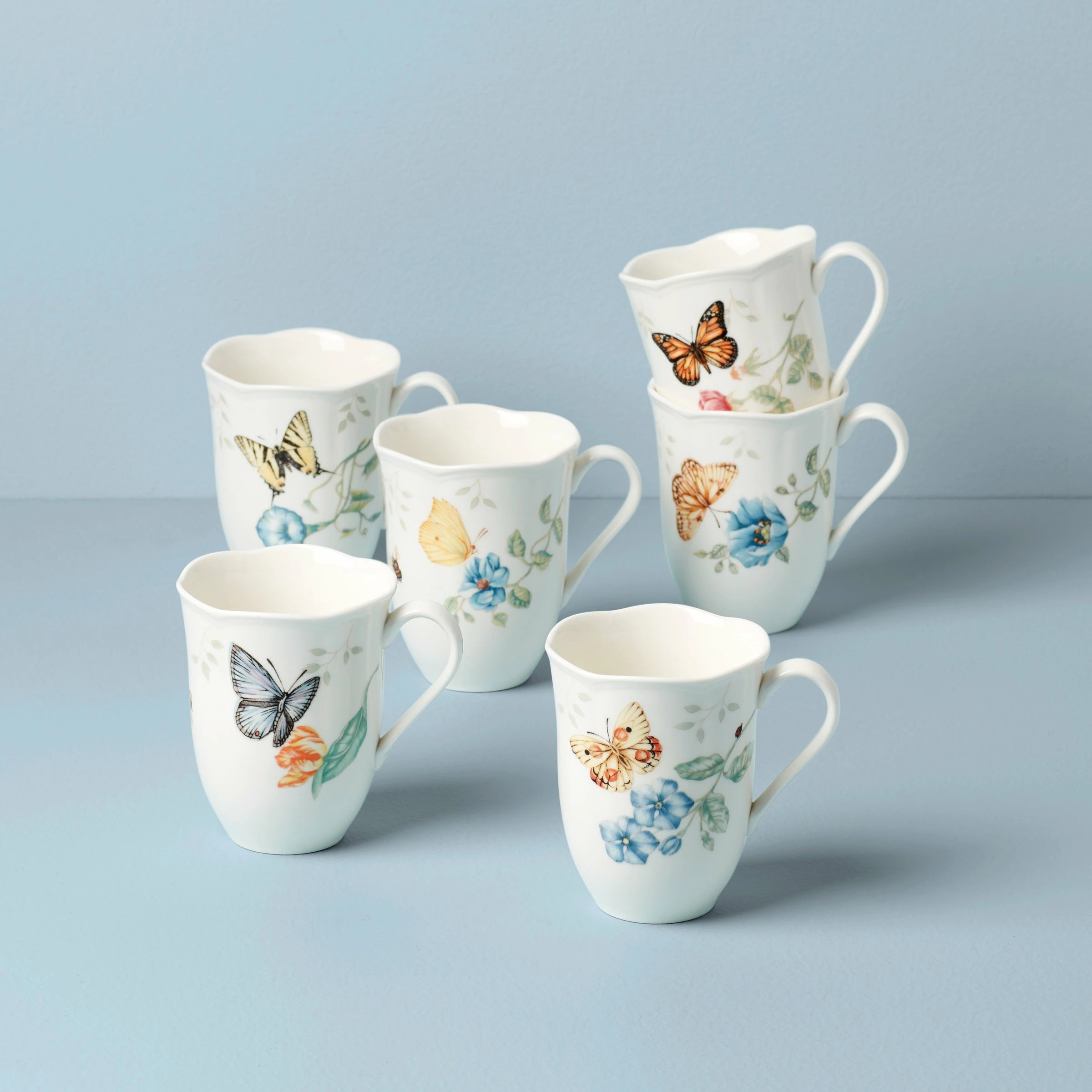Lenox Dinnerware Butterfly Meadow 6-Piece Mug Set