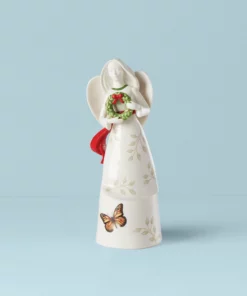 Lenox Butterfly Meadow Angel & Wreath Figurine Décor