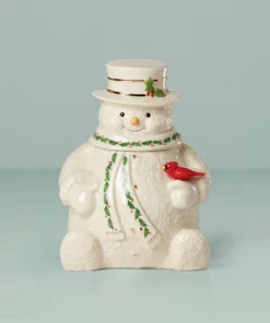 Lenox Kitchen Happy Holly Days Snowman Cookie Jar