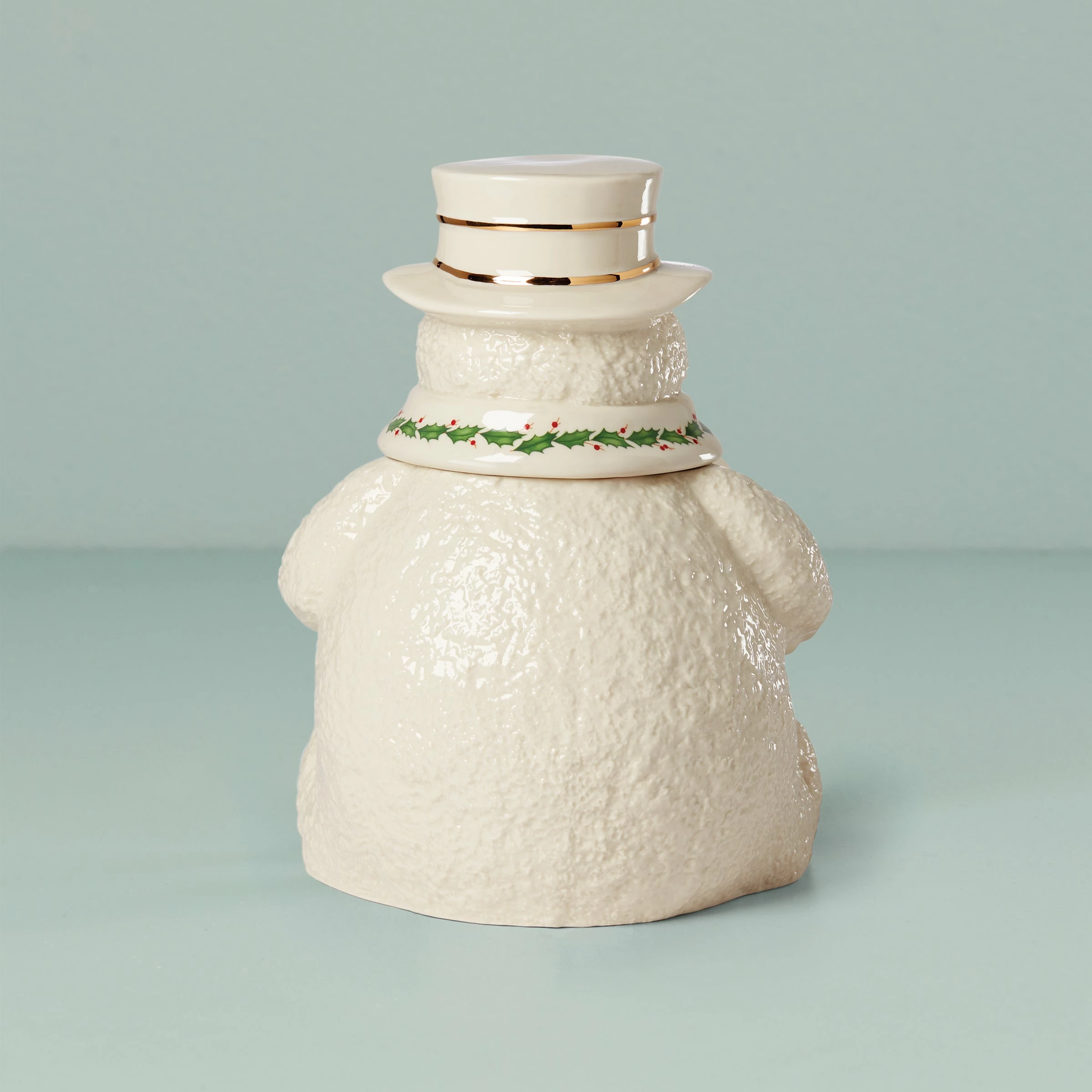 Lenox Kitchen Happy Holly Days Snowman Cookie Jar