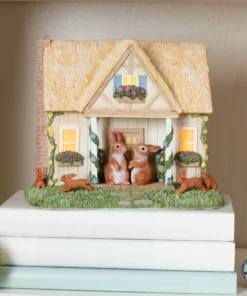 Lenox Home Décor Floral Easter Light-Up Cottage Figurine