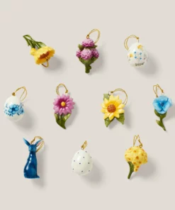 Lenox Ornament Trees Floral Easter 10-Piece Ornament Set