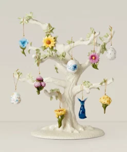 Lenox Ornament Trees Floral Easter 10-Piece Ornament & Tree Set