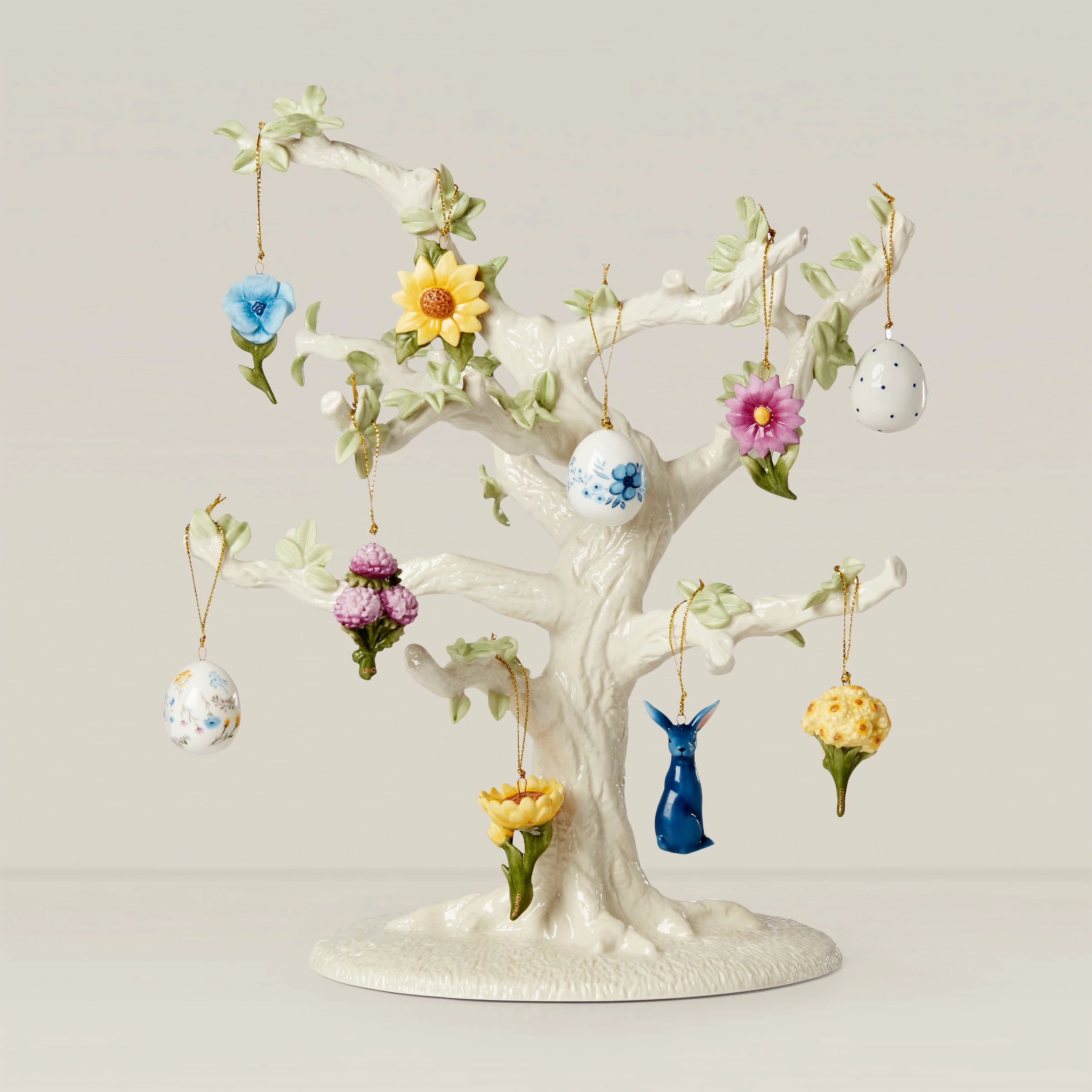 Lenox Ornament Trees Floral Easter 10-Piece Ornament & Tree Set