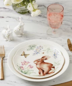 Lenox Butterfly Meadow Bunny 4-Piece Accent Plate Set