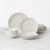 Lenox French Perle Scallop 12-Piece Dinnerware Set