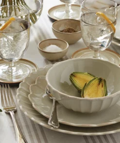 Lenox French Perle Scallop 4-Piece Dinner Plate Set Dinnerware