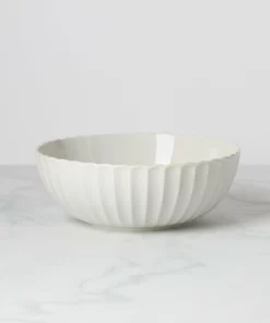 Lenox French Perle Scallop Serving Bowl